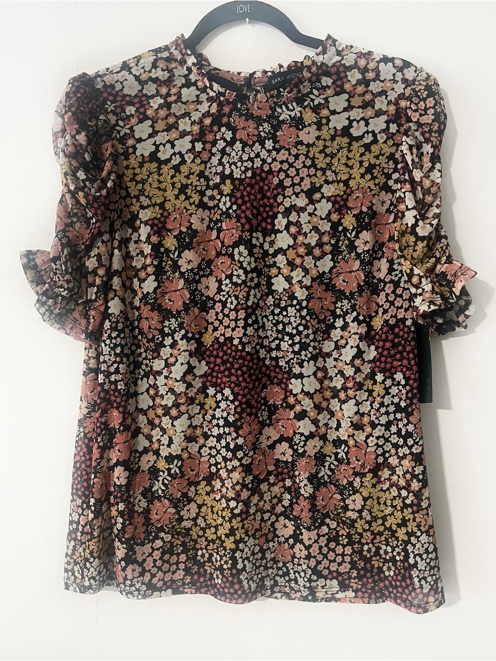 Sara Michelle Women’s Floral Print Blouse Sz L